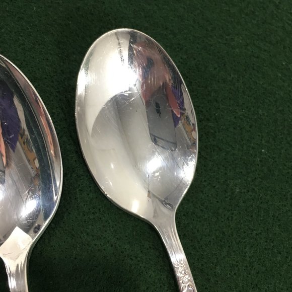 Rogers Bros Royal Manor Silverplate Set of 4 Oval Soup Spoons 7" Original Rogers - Picture 3 of 5